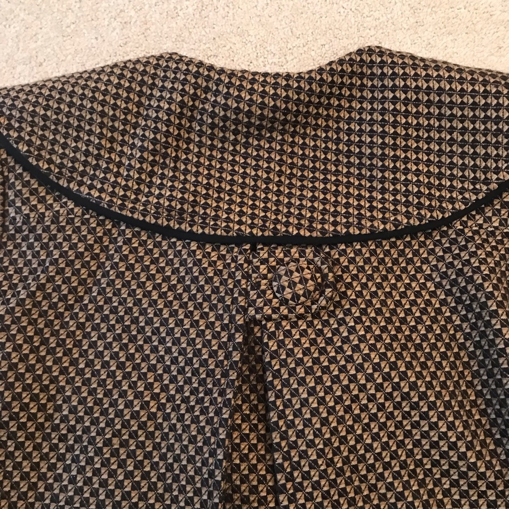 Amanda Smith Suit Jacket Dress Jacket Womens Size 12 Medium Brown Black Pockets - Picture 8 of 12